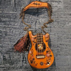 New beaded crossbody guitar purse